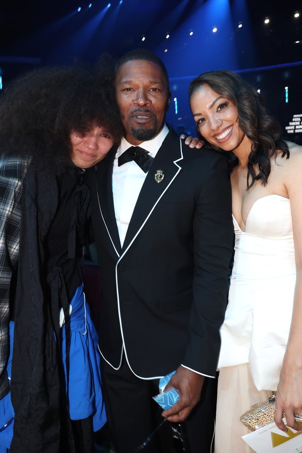 Foxx ya tiene dos hijas, con quienes aparece en la foto de arriba, tomada en los premios BET de 2025.Getty Images para BET