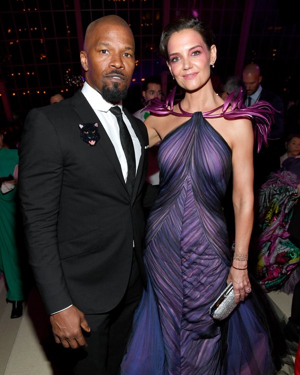 Foxx mantuvo una relación sentimental con Katie Holmes (ambos aparecen en la foto de arriba, tomada en la Gala Met de 2019) durante seis años.Getty Images para el Museo Metropolitano de Arte/Vogue