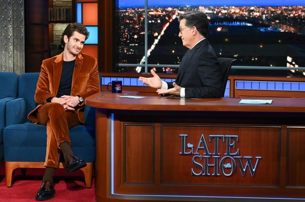 El ex presentador de "The Colbert Report" mencionó a Andrew Garfield, aquí en noviembre de 2021.Scott Kowalchyk/CBS
