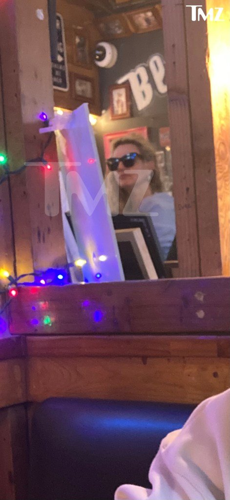 Britney Spears fue captada por las cámaras visitando una licorería local con dos amigas antes de su caótica exhibición blandiendo un cuchillo en el Blue Dog Tavern el miércoles por la noche. (Una foto de ella en el restaurante se puede ver arriba).TMZ