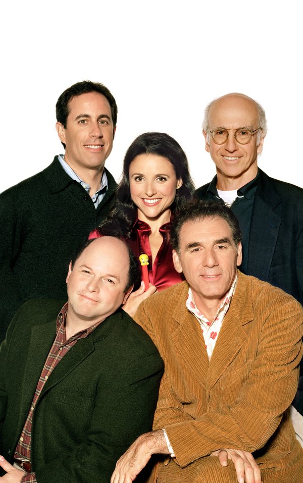 “Larry estaba furioso. No quería saber nada de romance, de lo tierno, de lo sexy”, dijo el ex actor de “Veep” (en la foto con Seinfeld, David, Michael Richards y Jason Alexander en 2004).©Sony Pictures Television/Cortesía de Everett Collection