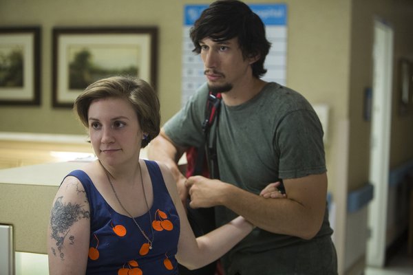 Driver y Dunham (ambas aparecen en la foto de arriba, en la serie de televisión) actuaron juntas en "Girls".Craig Blankenhorn