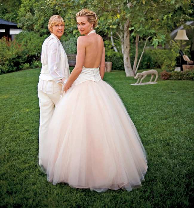 DeGeneres y de Rossi se casaron en el patio trasero de su casa en Beverly Hills