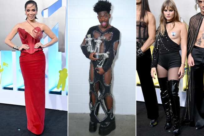 Anitta Lil Nas X y Maneskin lucieron atuendos que dejaban al descubierto sus senos en los VMA de 2022