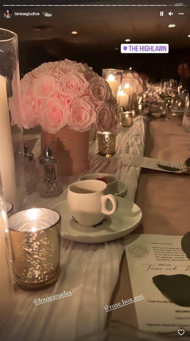 Teresa Giudice comparte instantaneas de la cena de ensayo horas antes de la boda