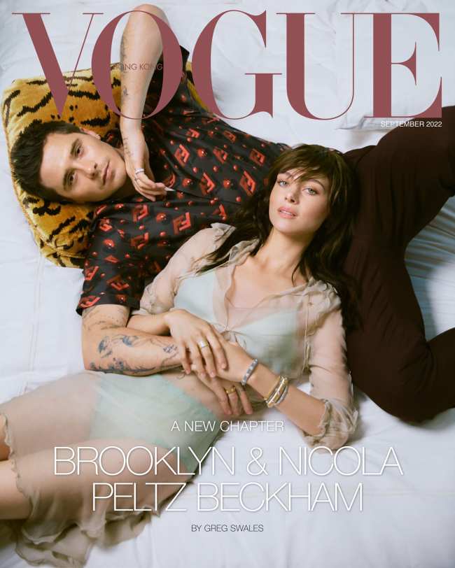 Brooklyn Beckham y Nicola Peltz en la portada de Vogue Hong Kong