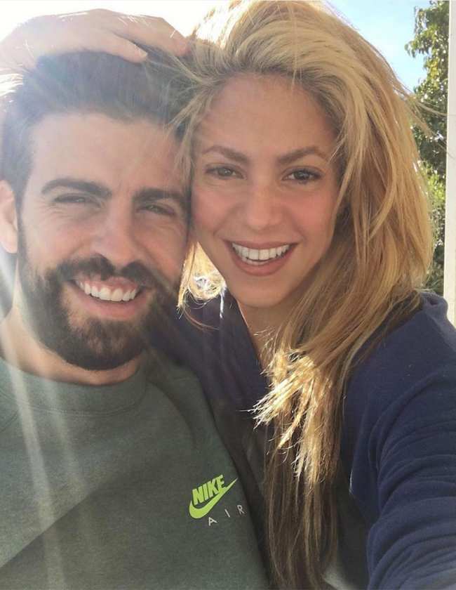 Un selfie de Shakira y Gerard Pique