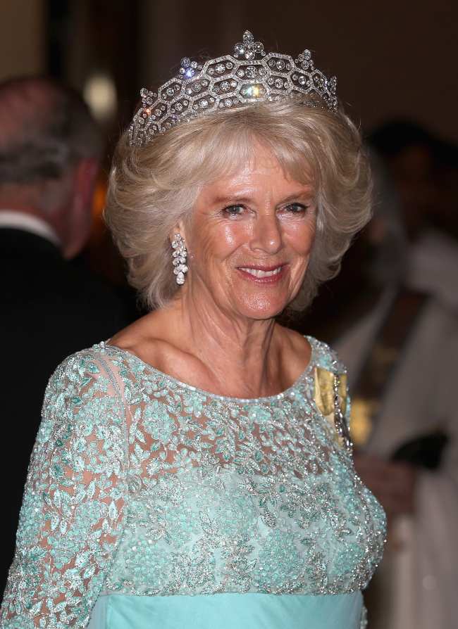              La reina consorte usa con frecuencia la tiara Greville para ocasiones formales            