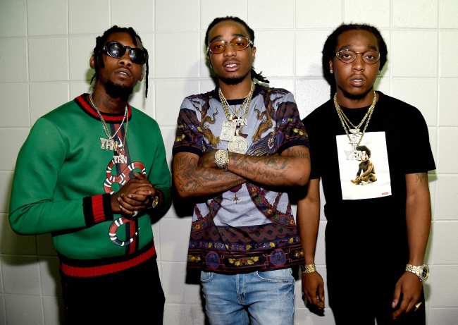             Takeoff was onethird of Migos which also featured Offset and Quavo            