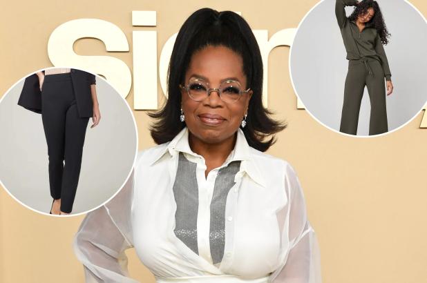 Oprah rodeada de pantalones Spanx