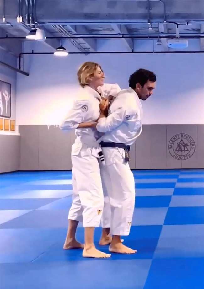 Gisele Bundchen ju jitsu con el instructor Joaquim Valente