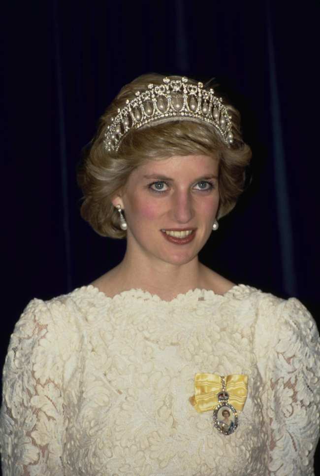 La princesa Diana en la cena en Canada
