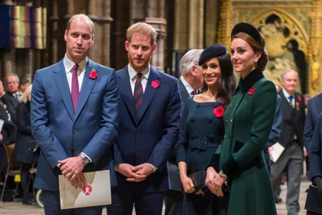 El principe William Kate Middleton Meghan Markle y el principe Harry juntos en la iglesia