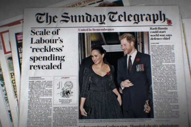 Meghan Markle en la portada de The Sunday Telegraph