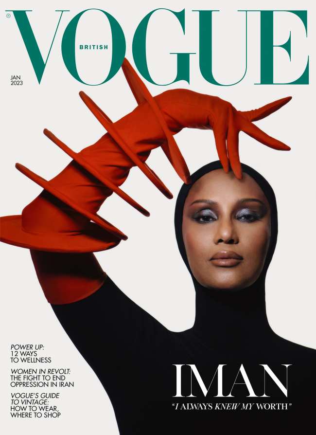              Iman se sincero con la Vogue britanica sobre nuestra obsesion por envejecer y por que no deja que eso la moleste            