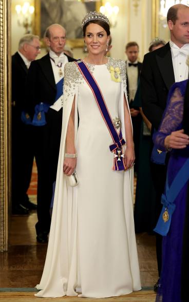 Catherine princesa de Gales durante el banquete estatal en el Palacio de Buckingham el 22 de noviembre de 2022 en Londres Inglaterra