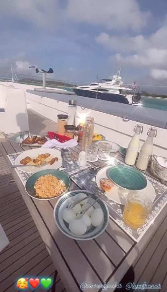 Una captura de pantalla del desayuno de Paris Hilton