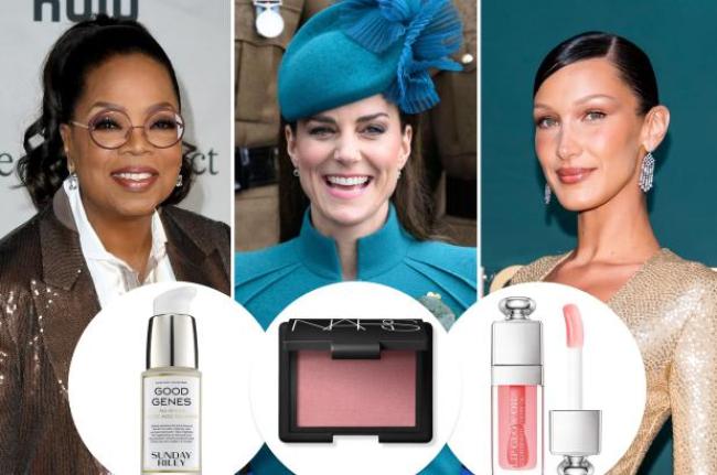 Oprah Kate Middleton y Bella Hadid con inserciones de suero rubor y aceite labial