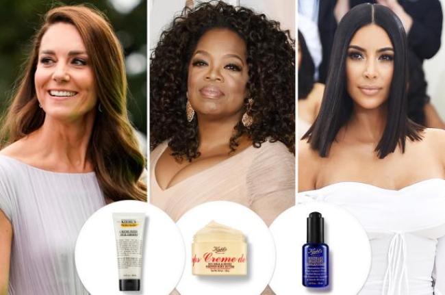 Kate Middleton Oprah y Kim Kardashian con inserciones de cuidado del cabello locion y Midnight Recovery Concenrate de Kiehls
