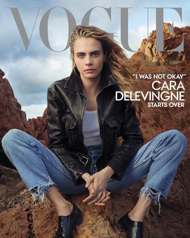              Cara Delevingne hablo sobre su sobriedad en el articulo de portada de abril de 2023 de Vogue            