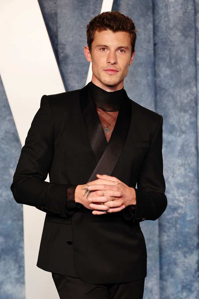 Mendes fue visto con la chucheria de David Yurman en la fiesta de los Oscar de Vanity Fair