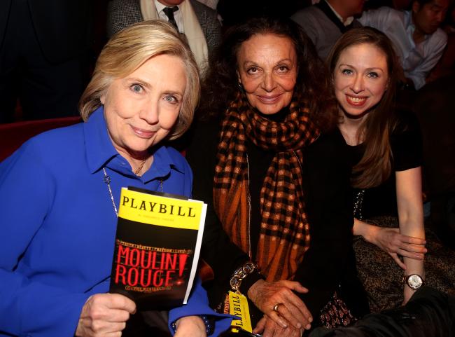 Los Clinton son habituales en Broadway