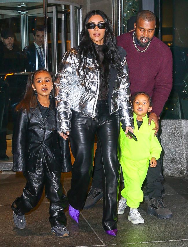 Kanye comparte a sus cuatro hijos con su ex Kim Kardashian