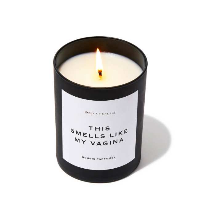 Uno de los productos mas polemicos lanzados por Goop fue la vela This Smells Like My Vagina