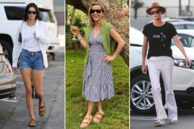 Kendall Jenner Reese Witherspoon y Charlize Theron con sandalias Birkenstock