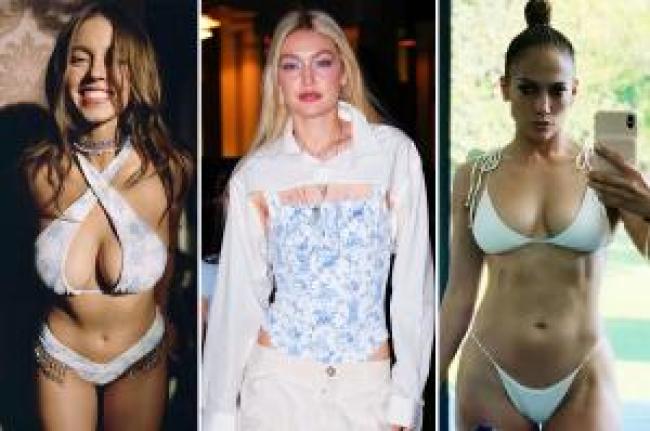 Sydney Sweeney Gigi Hadid y JLo con bikinis Frankies