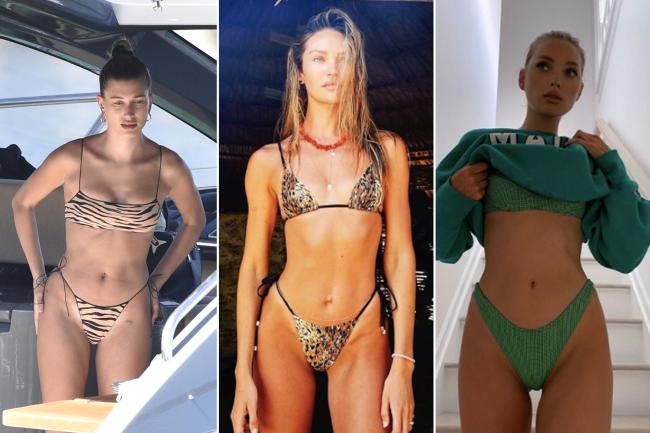 Candice Swanepoel centro disena trajes amados por otras modelos como Hailey Bieber y Elsa HoskCITA Instagram