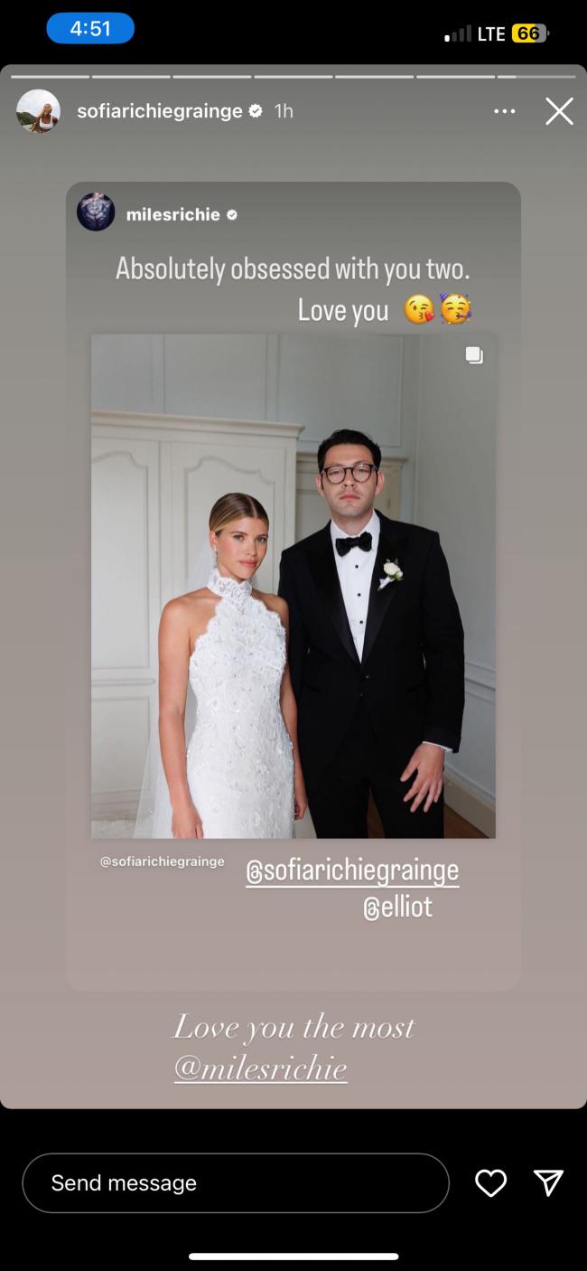 Sofia Richie y su hermano Miles Richie se mostraron amor el uno al otro en Instagram el miercoles