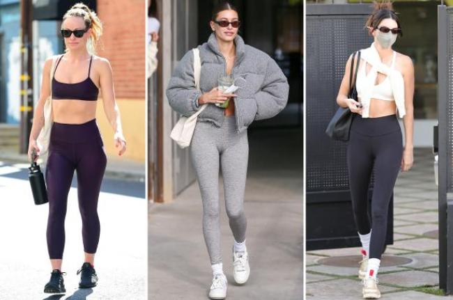 Olivia Wilde Hailey Bieber y Kendall Jenner en leggins y ropa deportiva
