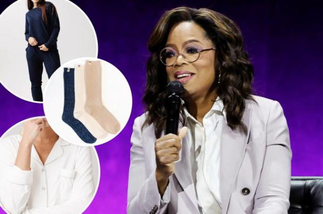 Oprah con inserciones de calcetines, pijamas y joggers