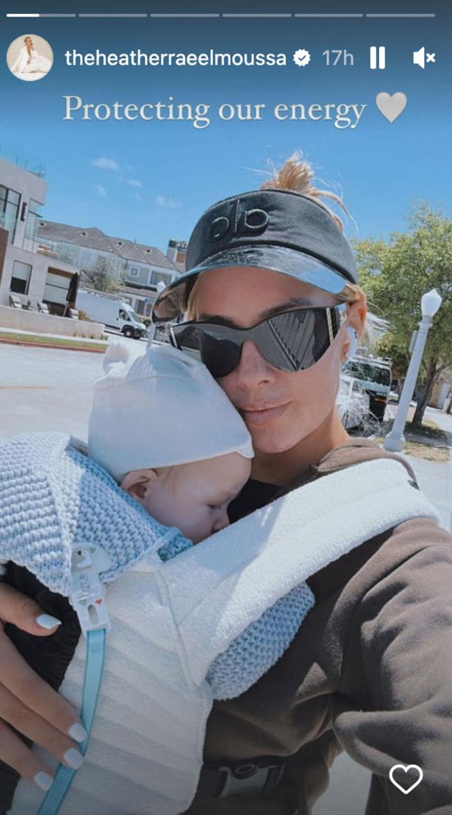Heather Rae Young dijo que ella y su bebe Tristan estan protegiendo su energia despues de la reaccion violenta por su publicacion sorda