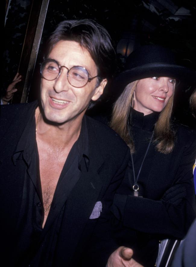 Pacino salió con su esposa “el padrino”, Diane Keaton, en la vida real.