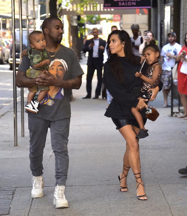 Comparte a sus hijos con el ex Kanye West.