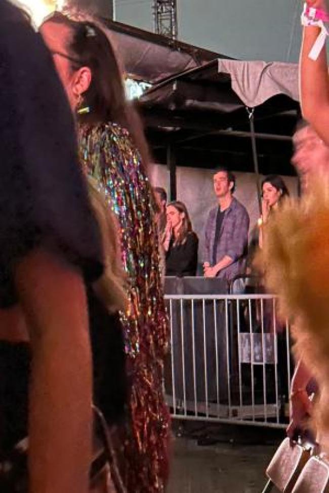Matty Healy asiste a un show de Taylor Swift en la carpa VIP.