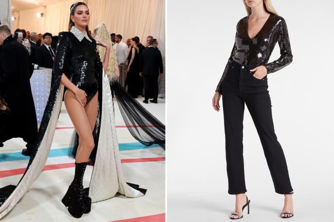 Kendall Jenner se inclino por la tendencia sin pantalones en la alfombra roja Met Gala 2023
