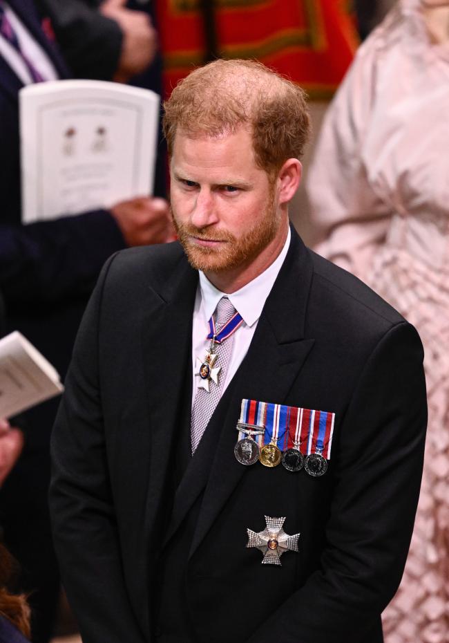 El príncipe Harry asistió a la ceremonia sin su esposa, la duquesa de Sussex.