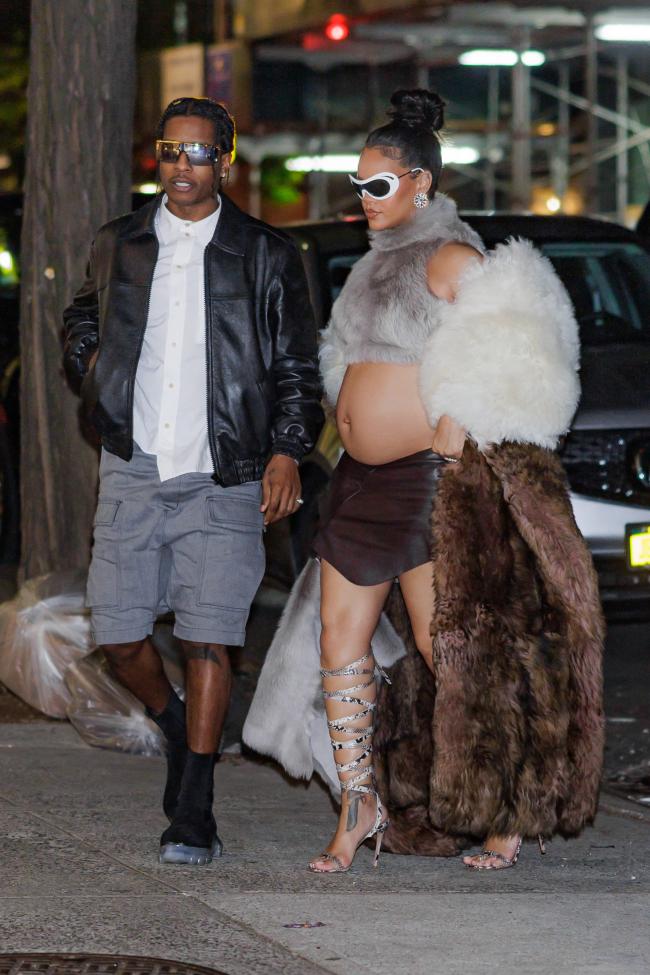 Rihanna espera su segundo hijo con su novio A$AP Rocky.