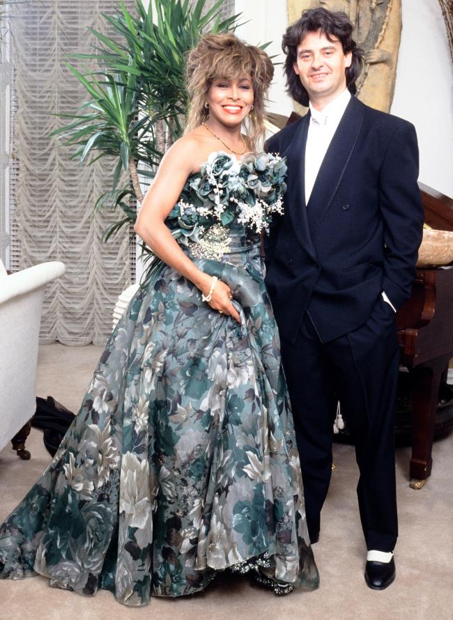 Tina Turner con Erwin Bach en noviembre de 1989.