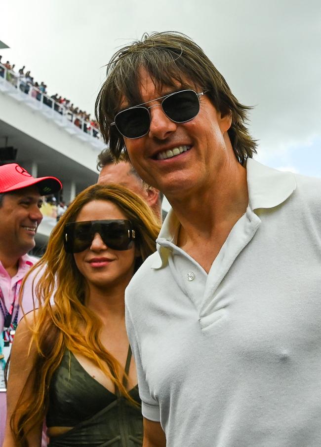 Tom Cruise y Shakira fueron vistos charlando en el Gran Premio de Miami