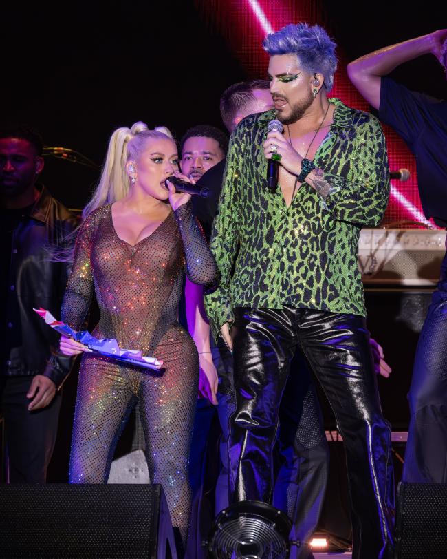 Christina Aguilera y Adam Lambert