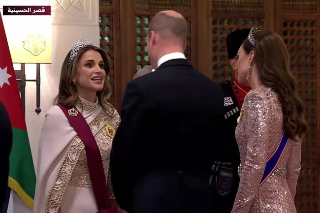 Los Gales hablaron con la reina Rania de Jordania, quien es la madre del novio.