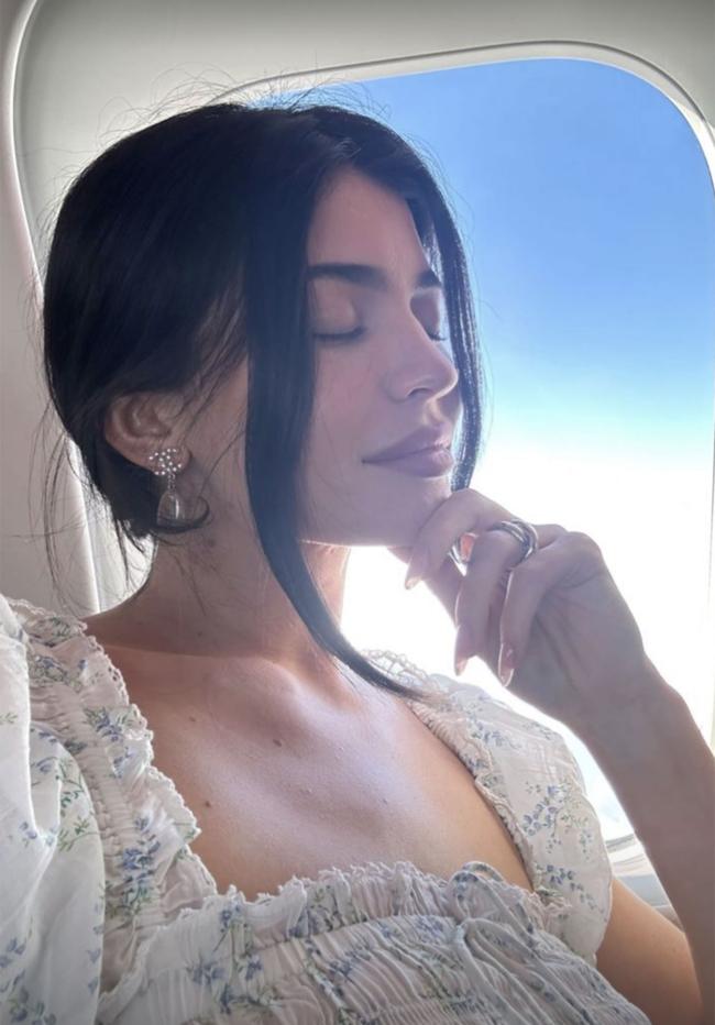 Kylie Jenner en un avión