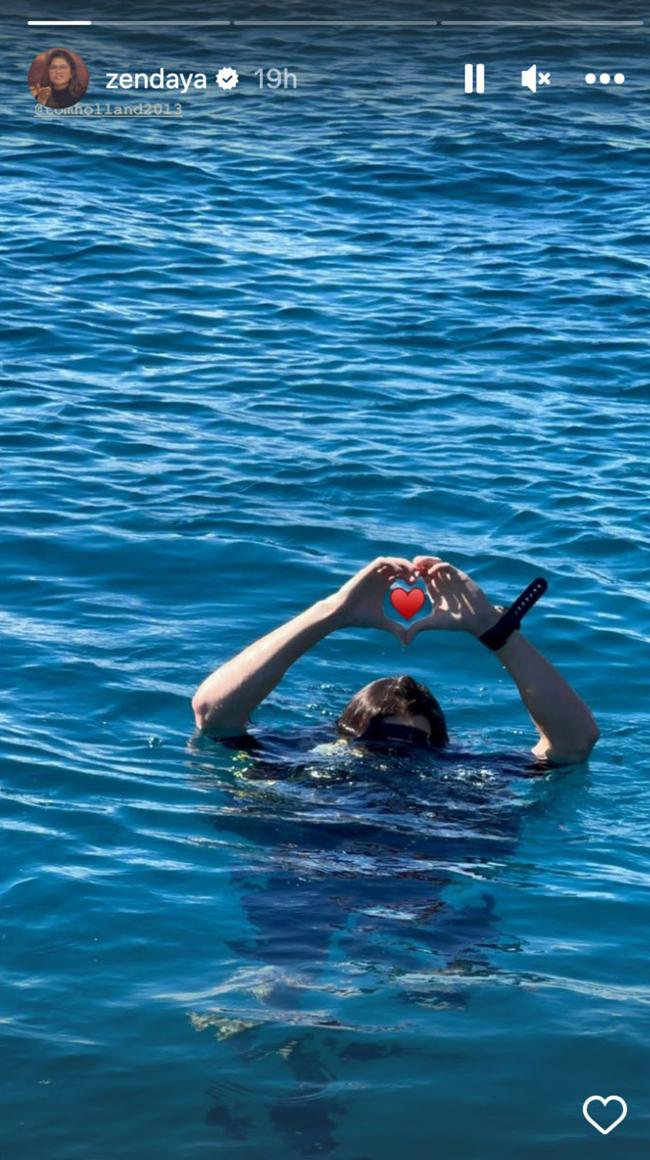Las fotos mostraban a Holland disfrutando de unas vacaciones mientras se sumergía bajo el agua.