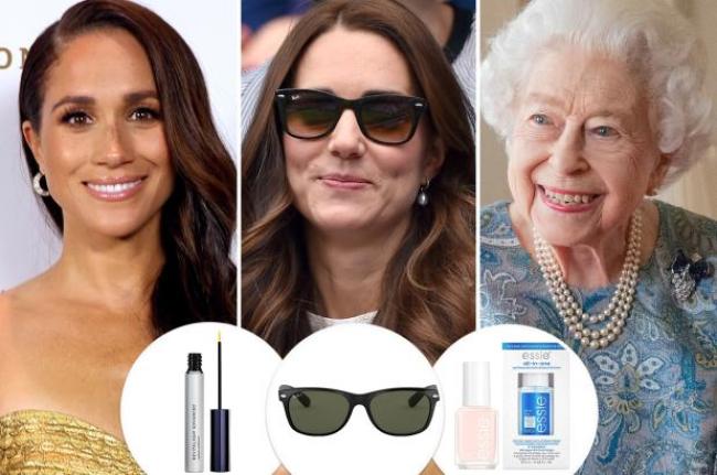 Meghan Markle, Kate Middleton, Queen Elizabeth, suero de pestañas, gafas de sol, esmalte de uñas