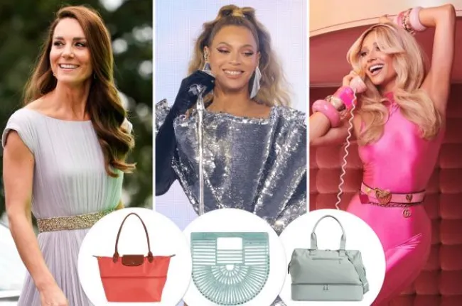 Kate Middleton, Beyoncé y Shay Mitchell con inserciones de bolsos