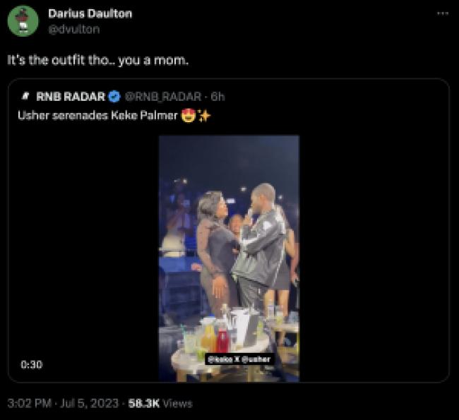 El papá del bebé de Keke Palmer, Darius Daulton, aparentemente avergonzó su elección de atuendo en Twitter el miércoles.